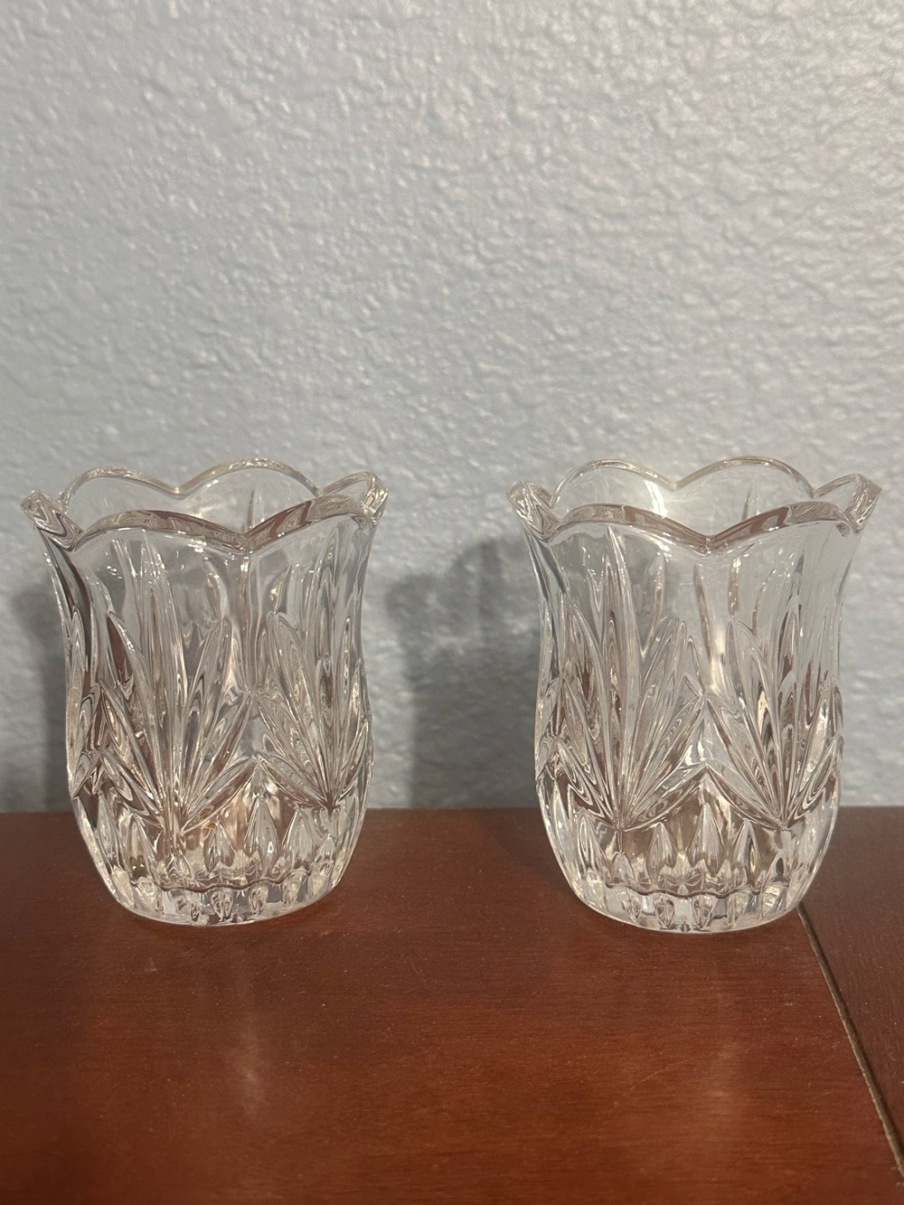 Princess House Crystal Votive Candle Holders - Set of 2